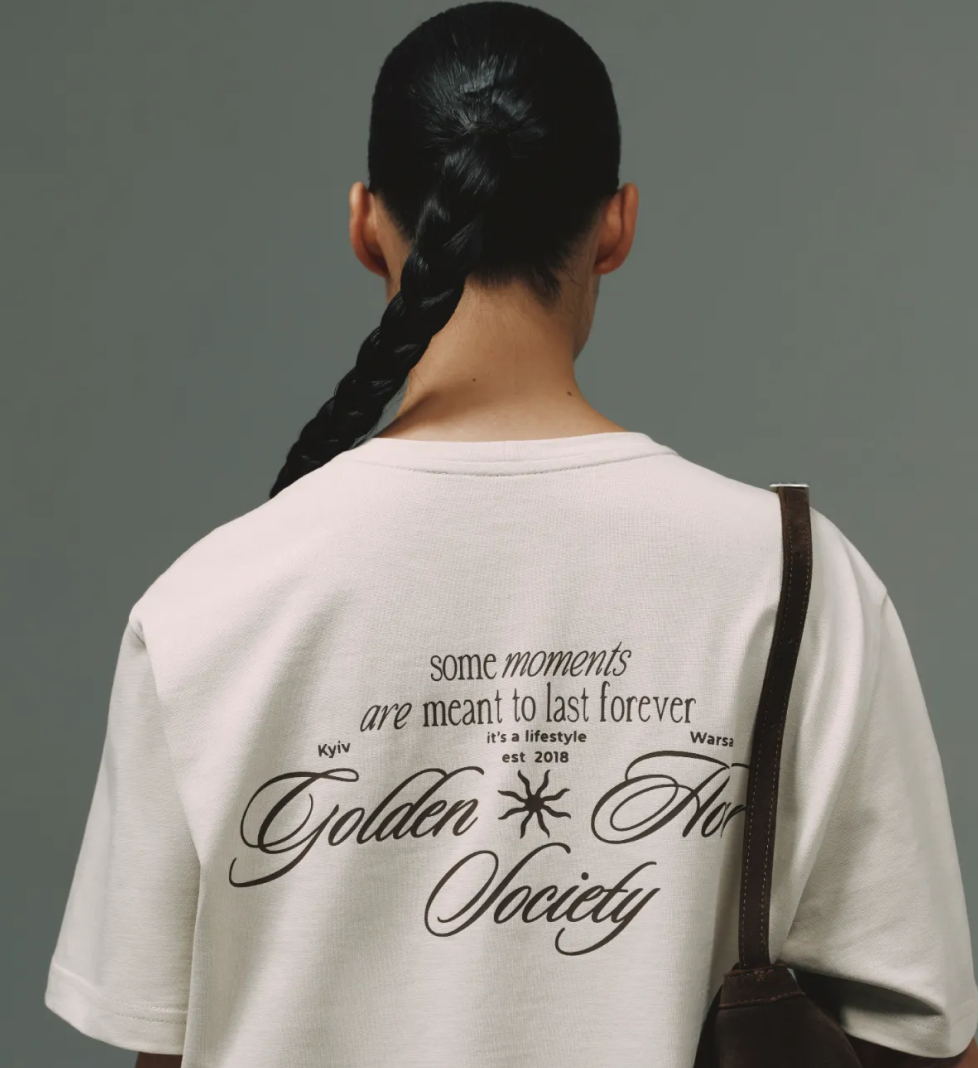 044 GARDEN T-shirt unisex golden hour milk