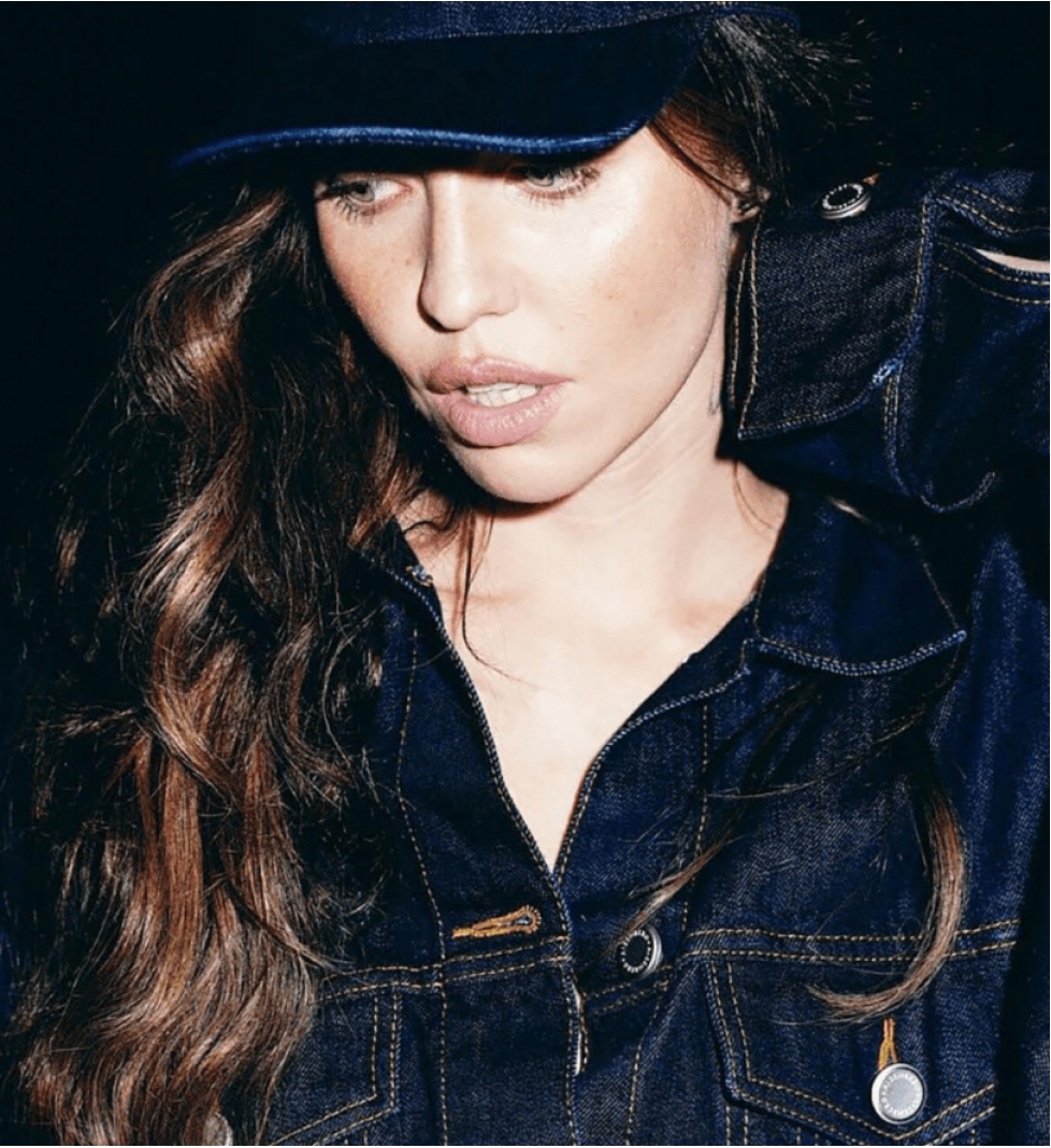 AISENBERG Denim visor with embroidery ELLE UKRAINE