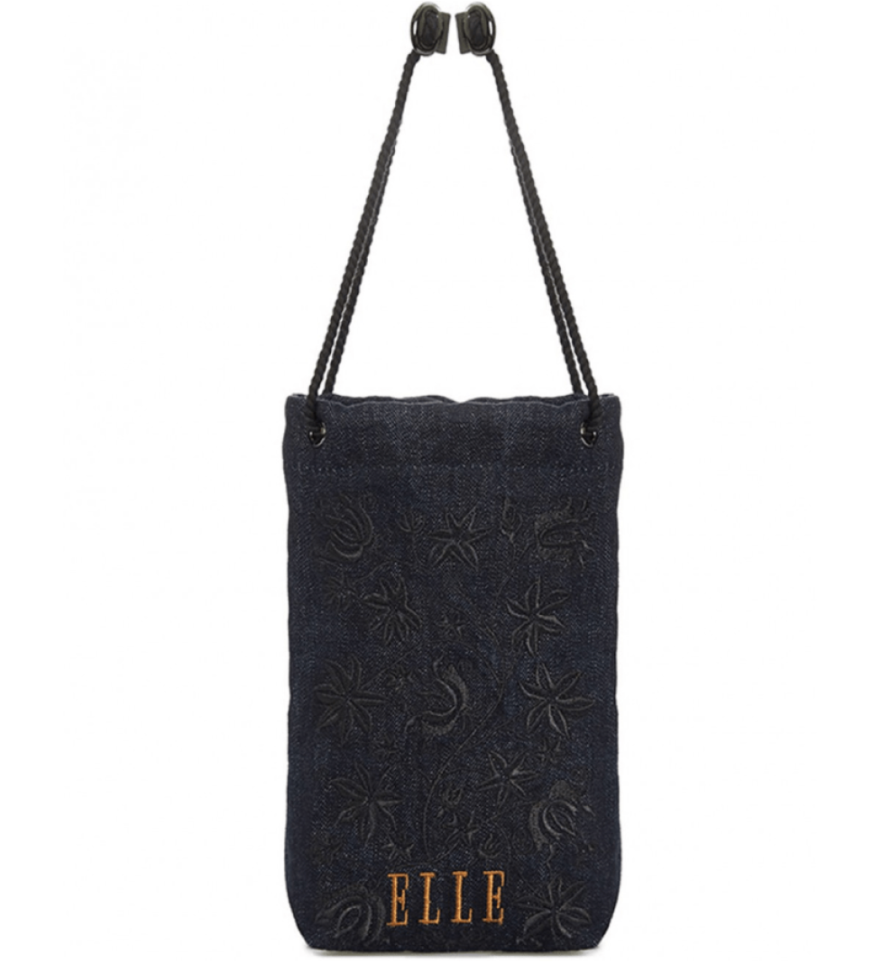 AISENBERG denim pouch bag in blue