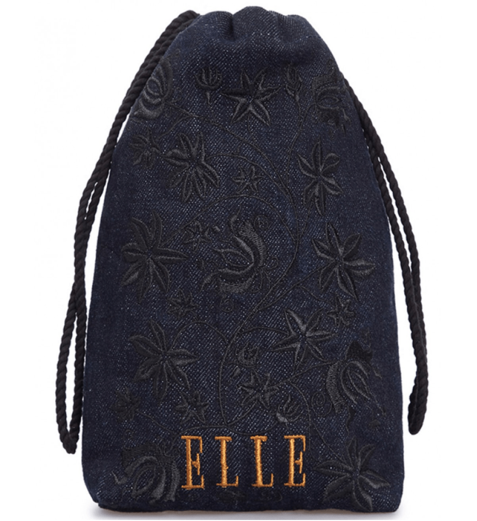 AISENBERG denim pouch bag in blue
