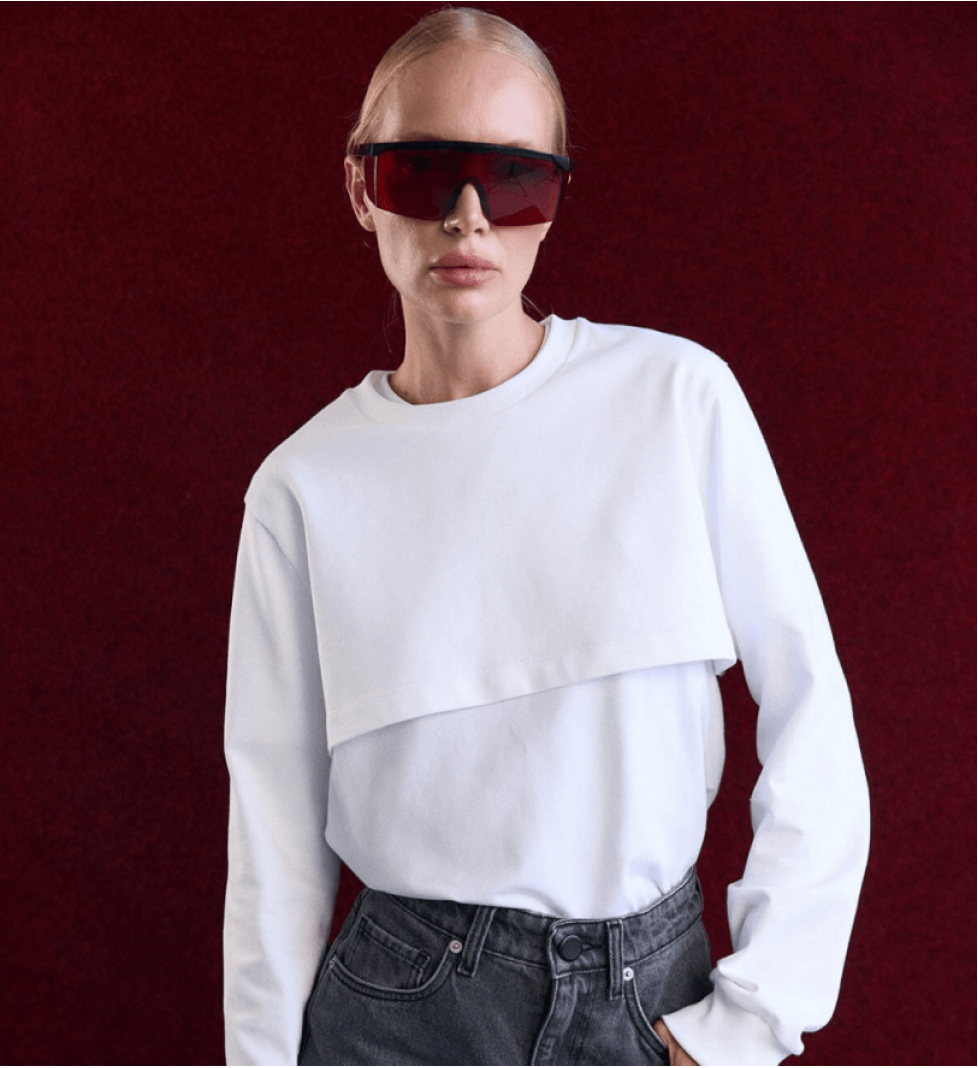 AISENBERG Sweatshirt - sleeves (white, thin)