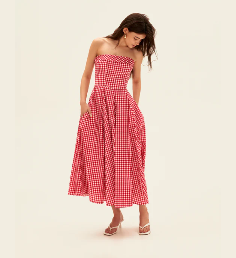 ALICE.K "Betty" checkered dress red