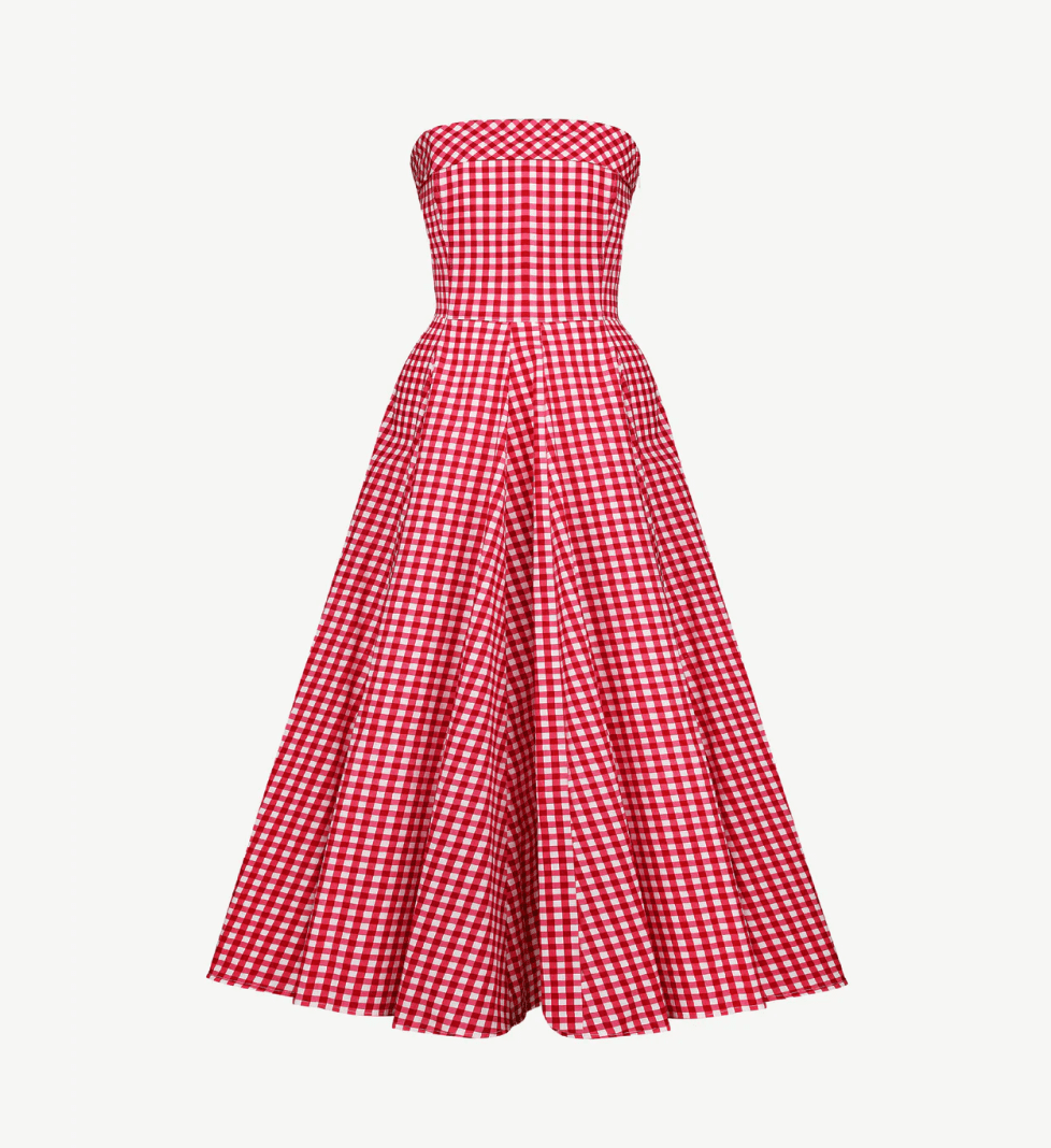 ALICE.K "Betty" checkered dress red