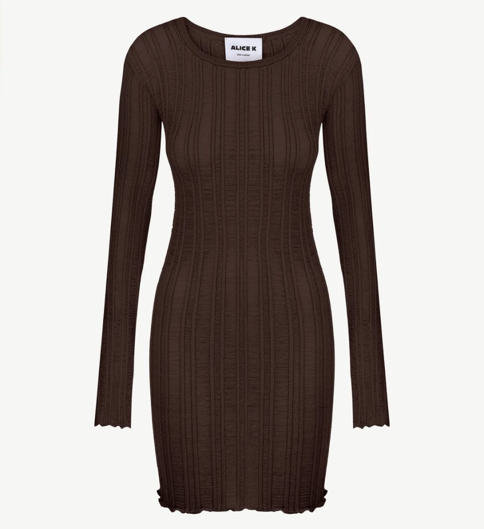 ALICE.K knitted dress in chocolate