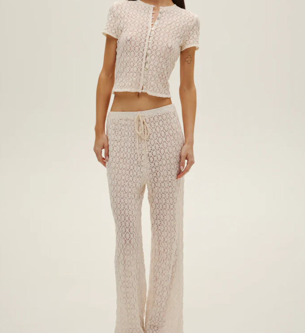 ALICE.K Lisa lace pants milk