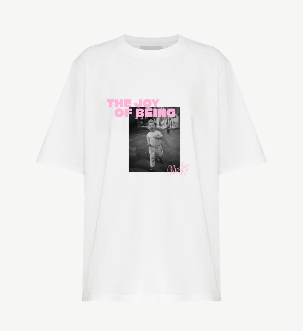 ALICE.K "Joy of being" T-shirt white
