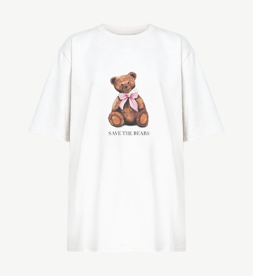ALICE.K "Save The Bears" T-shirt in milk