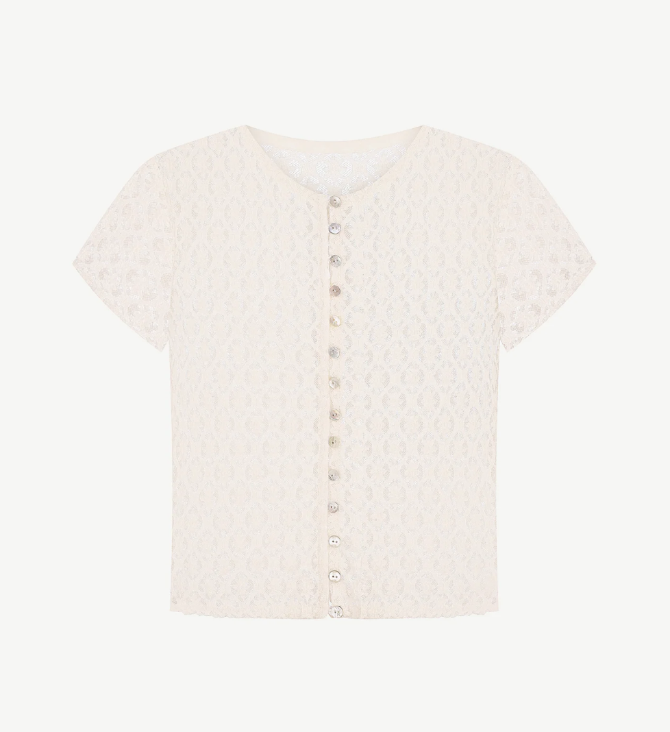 ALICE.K Lisa lace top milk