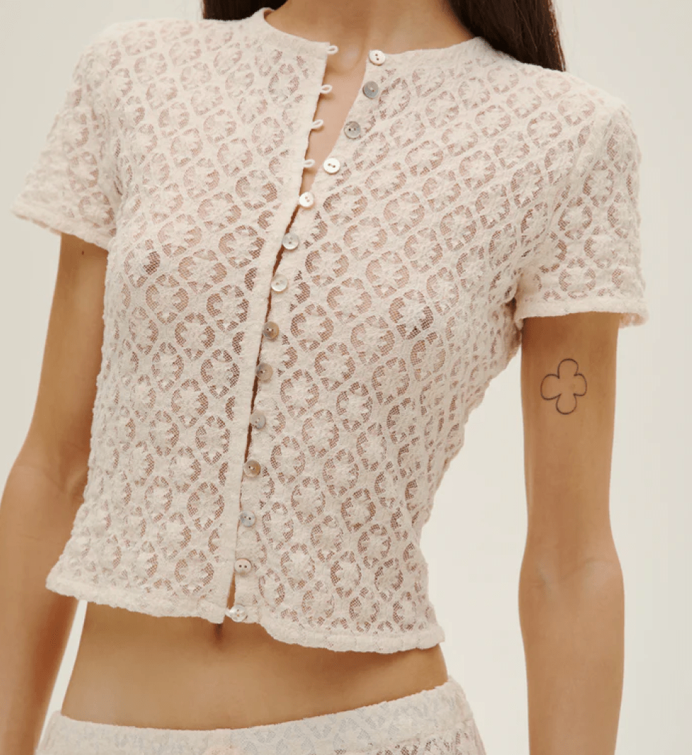 ALICE.K Lisa lace top milk