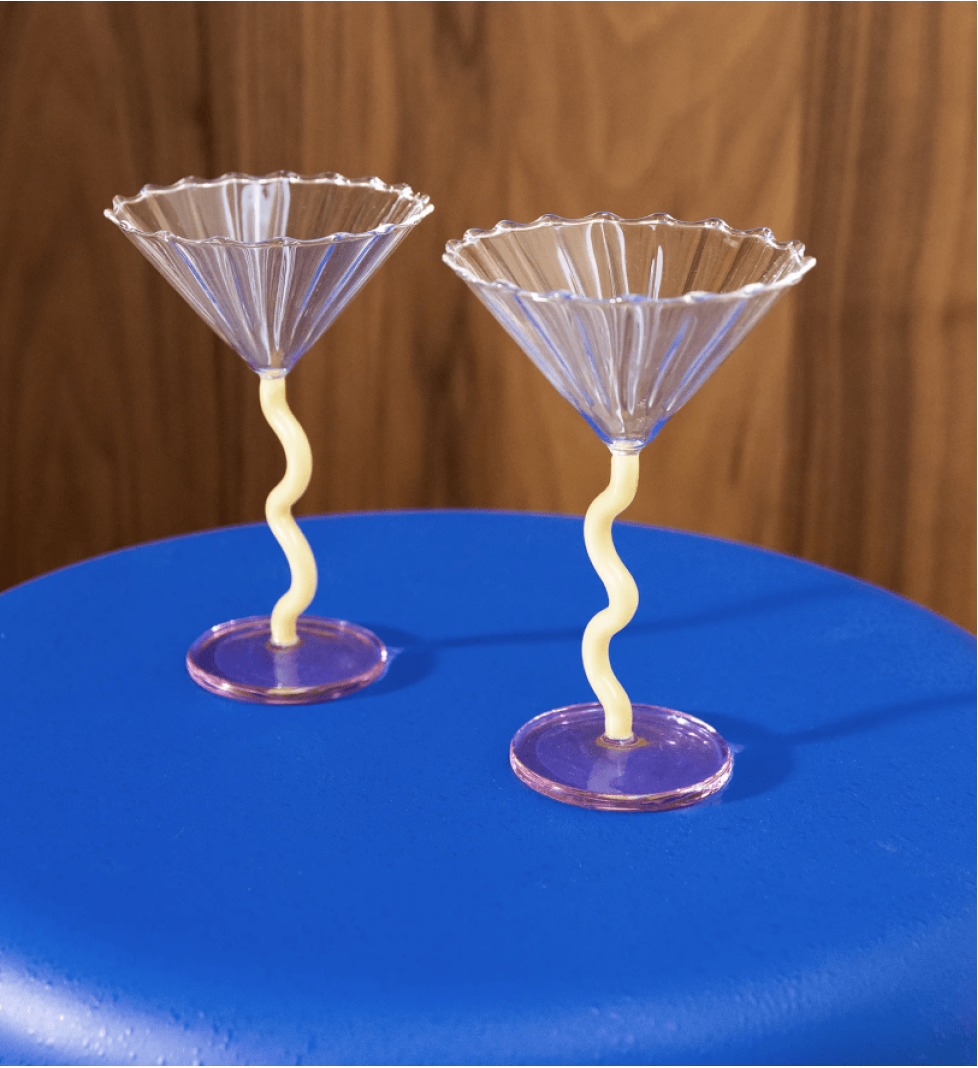 &k amsterdam Coupe curve caramel set of 2