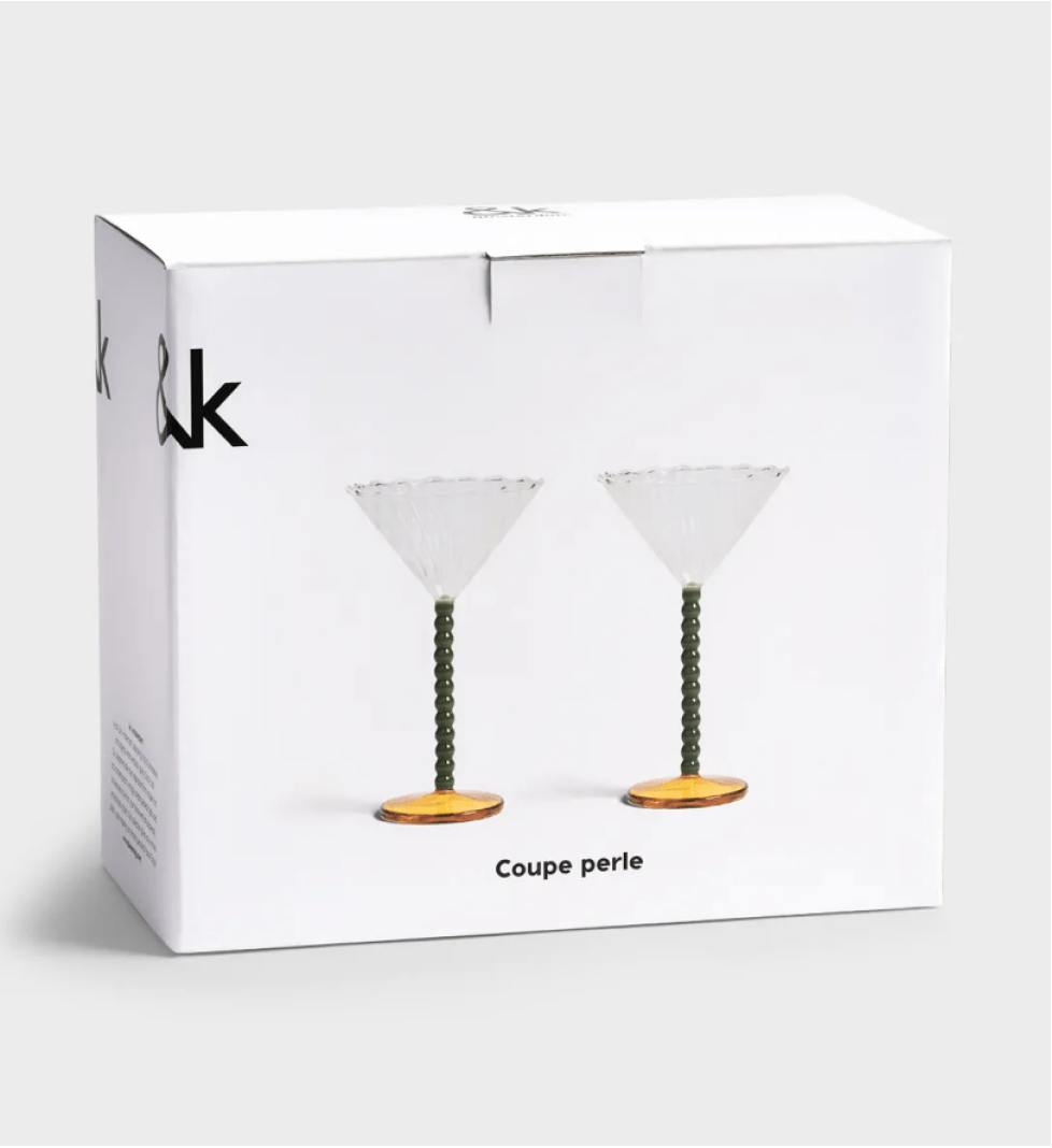 &k amsterdam Coupe twirl green set of 2