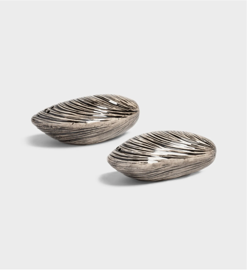 &k amsterdam salt and pepper shaker mussel