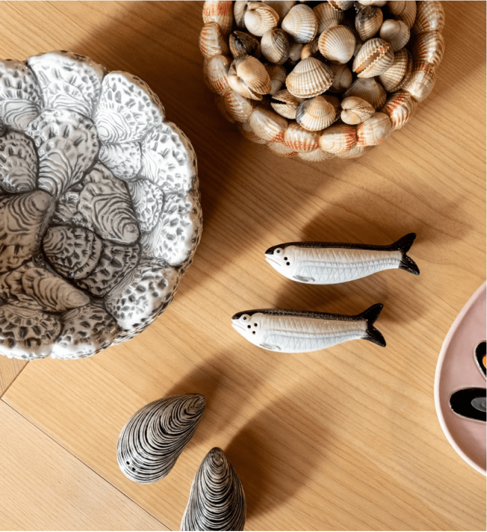 &k amsterdam salt and pepper shaker sardine
