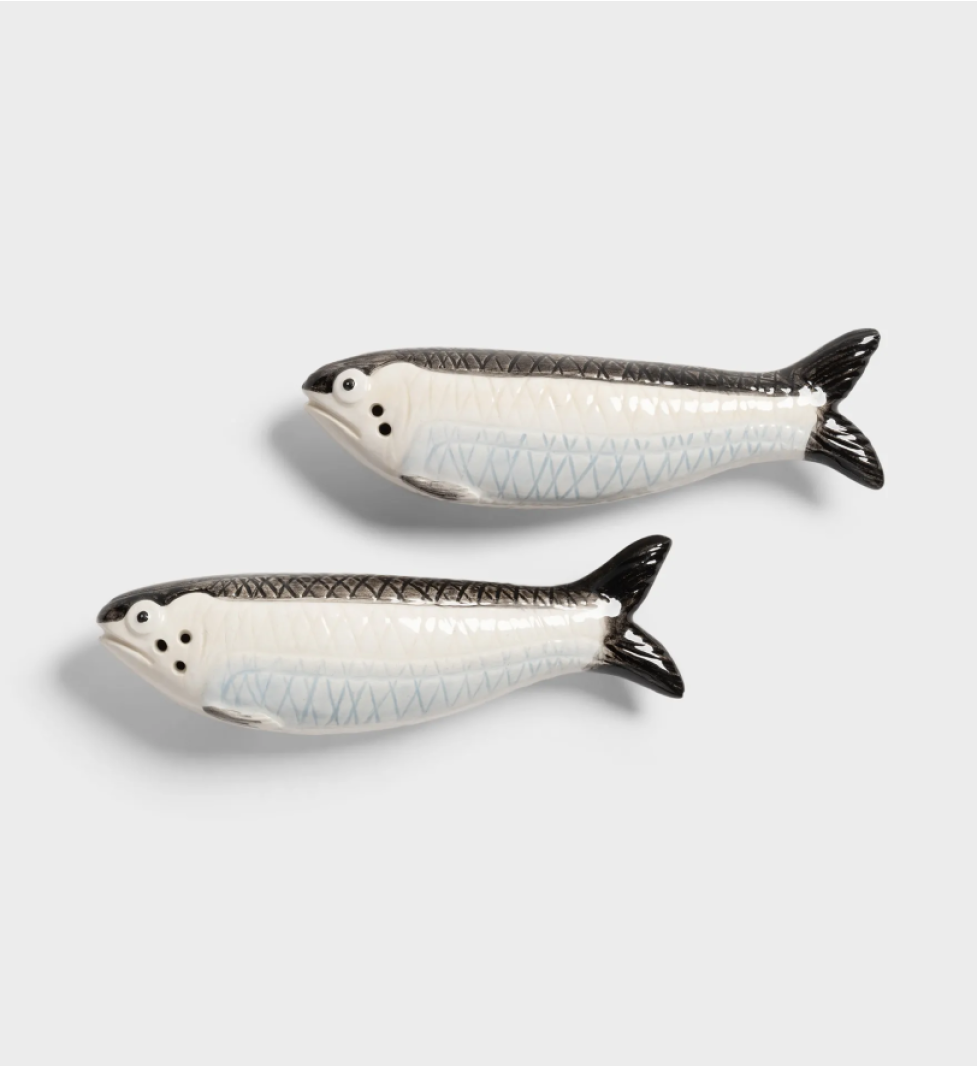 &k amsterdam salt and pepper shaker sardine