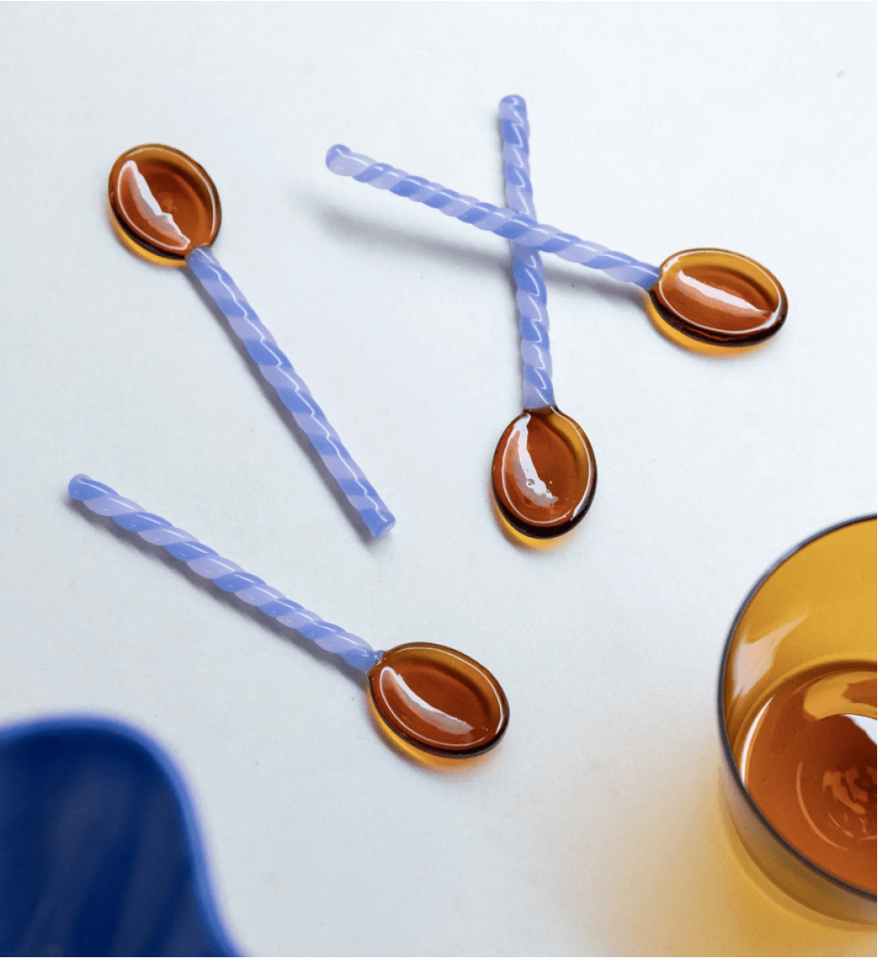 &k amsterdam Spoon duet amber set of 4