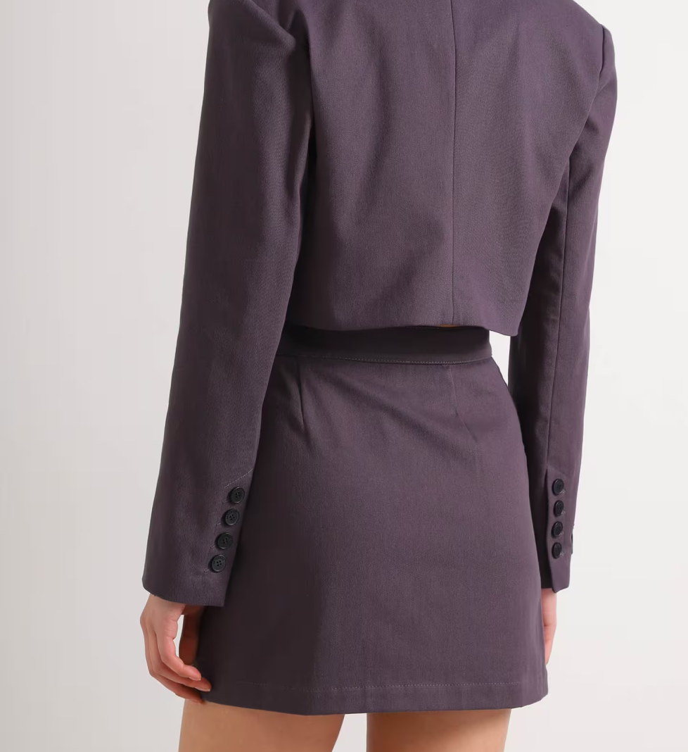 Artichoke denim crop jacket grey