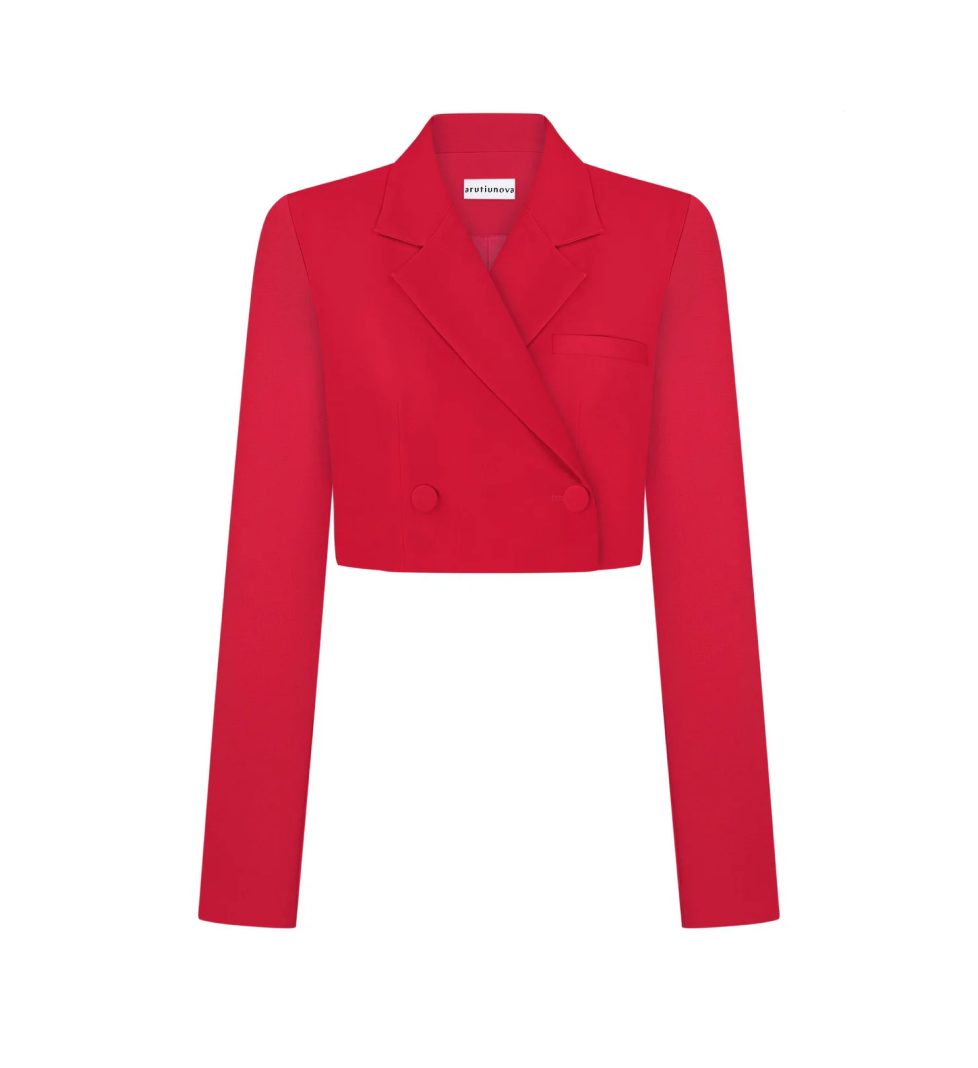 ARUTIUNOVA blazer cropped red