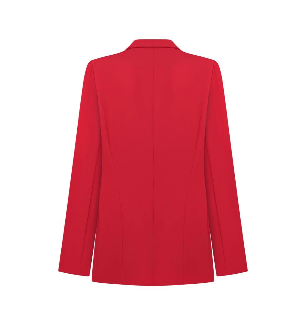 ARUTIUNOVA blazer with fitted waist red