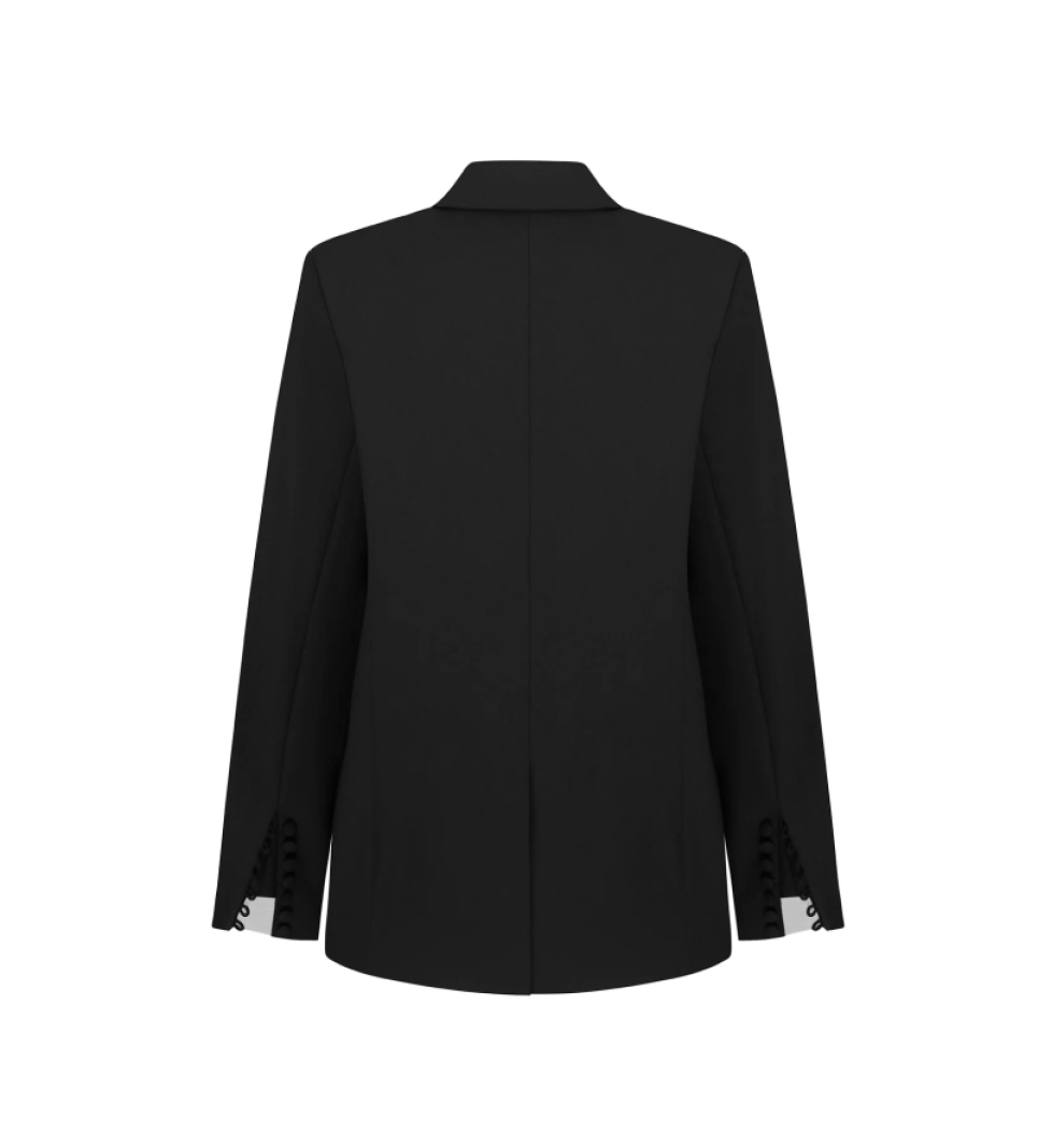 ARUTIUNOVA single-breasted cutout blazer black