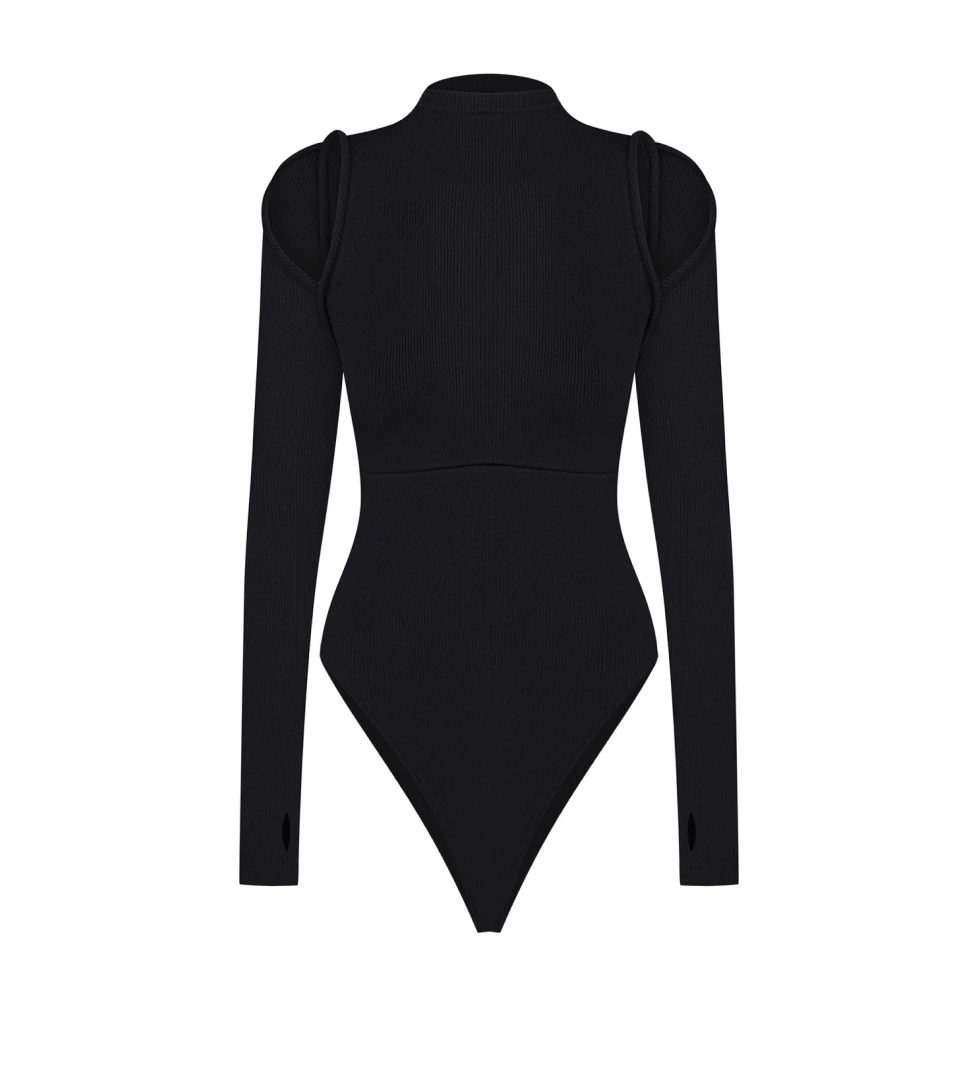 ARUTIUNOVA stretched bodysuit black