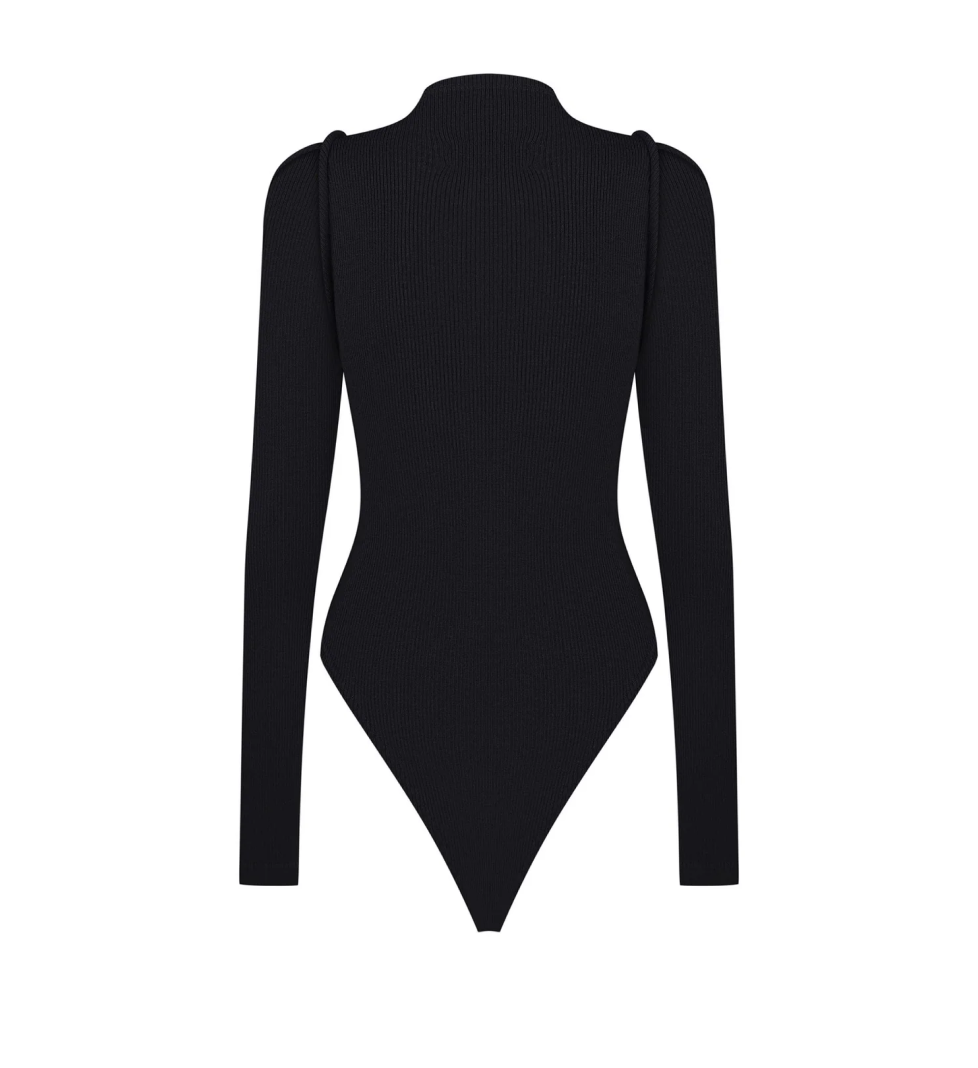 ARUTIUNOVA stretched bodysuit black