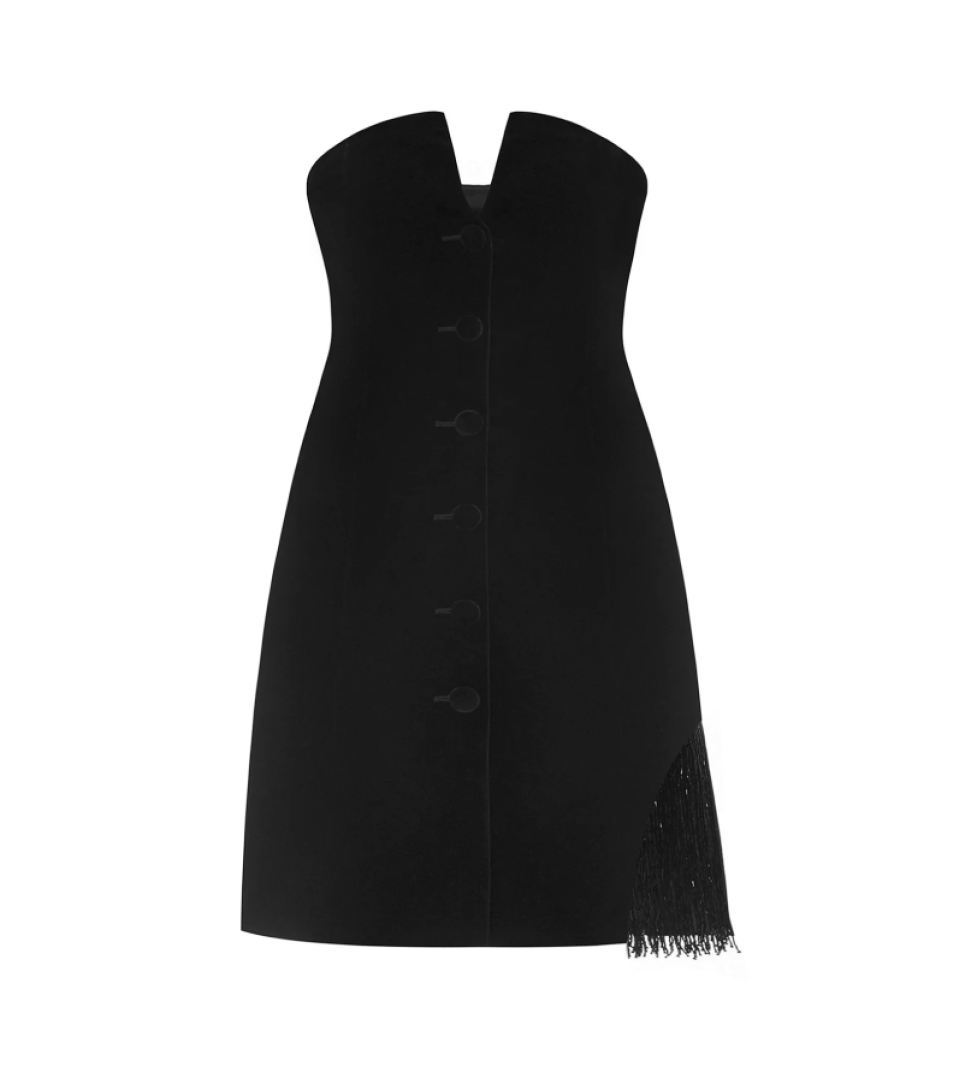 ARUTIUNOVA corset mini dress with decor black
