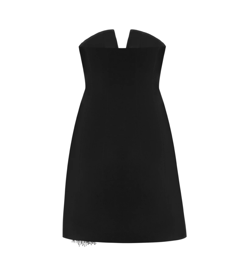 ARUTIUNOVA corset mini dress with decor black