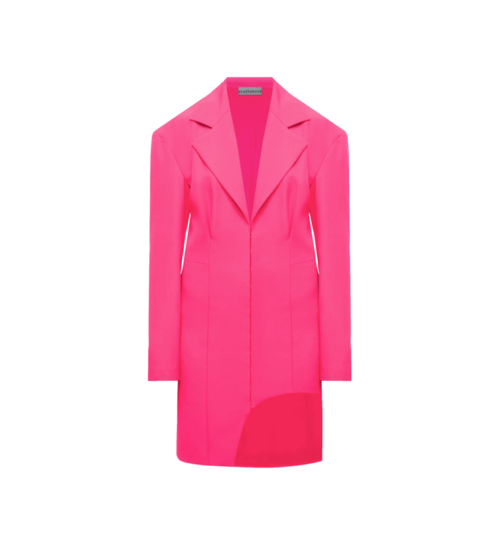 ARUTIUNOVA longline blazer style dress pink