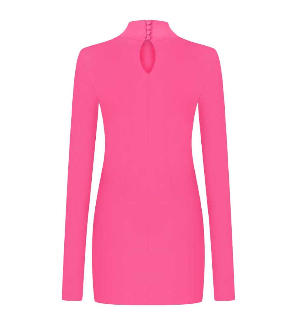 ARUTIUNOVA twist chest detail mini dress pink