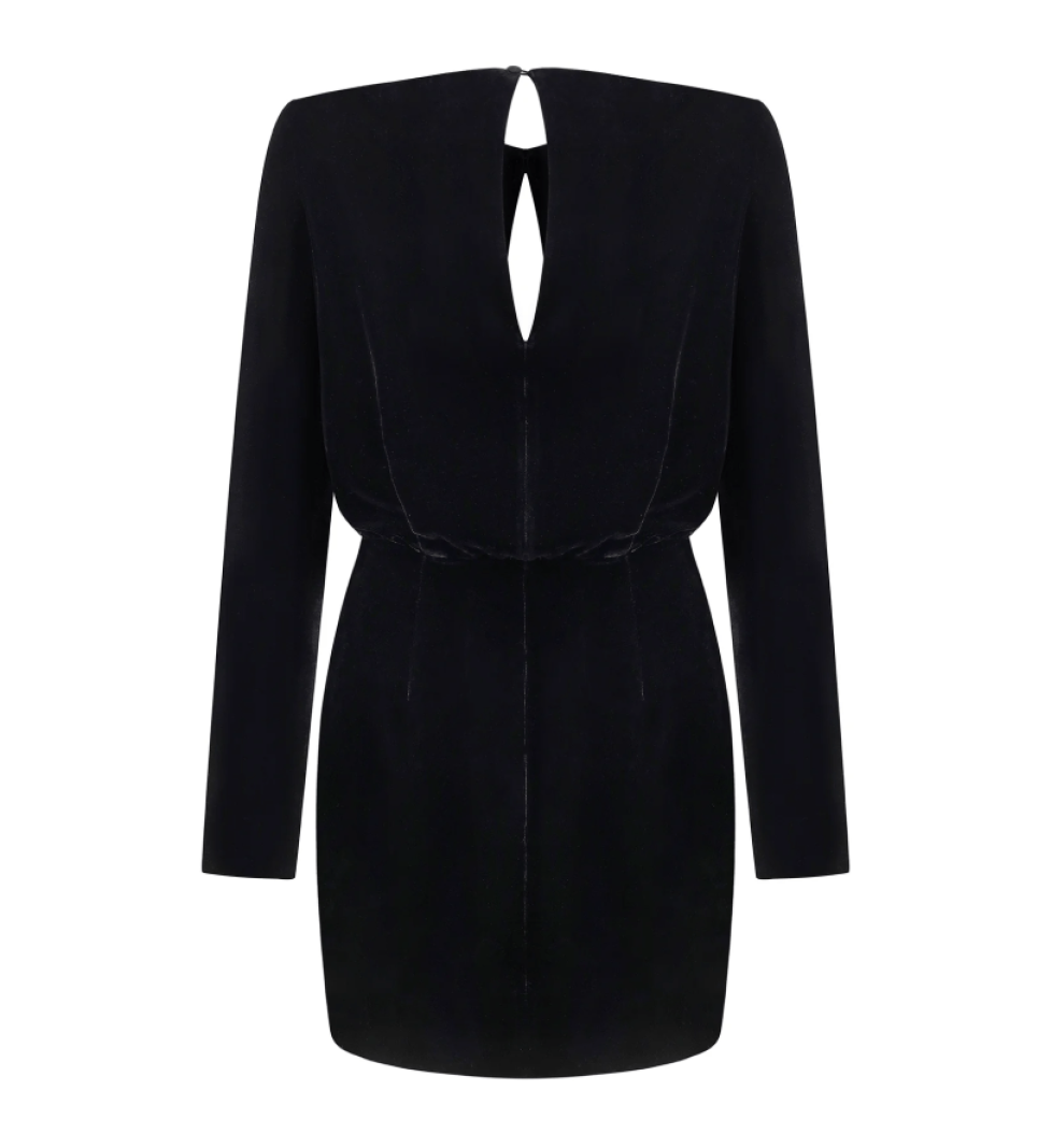 ARUTIUNOVA velvet mini dress black