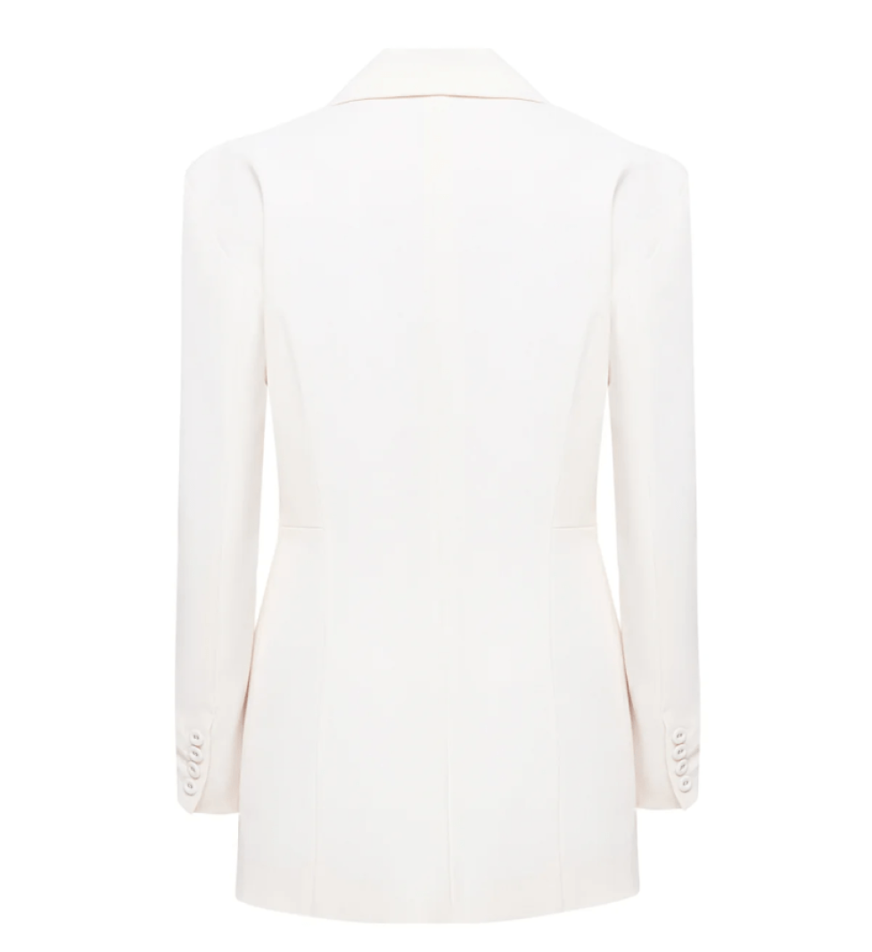 ARUTIUNOVA longline jaket cream white