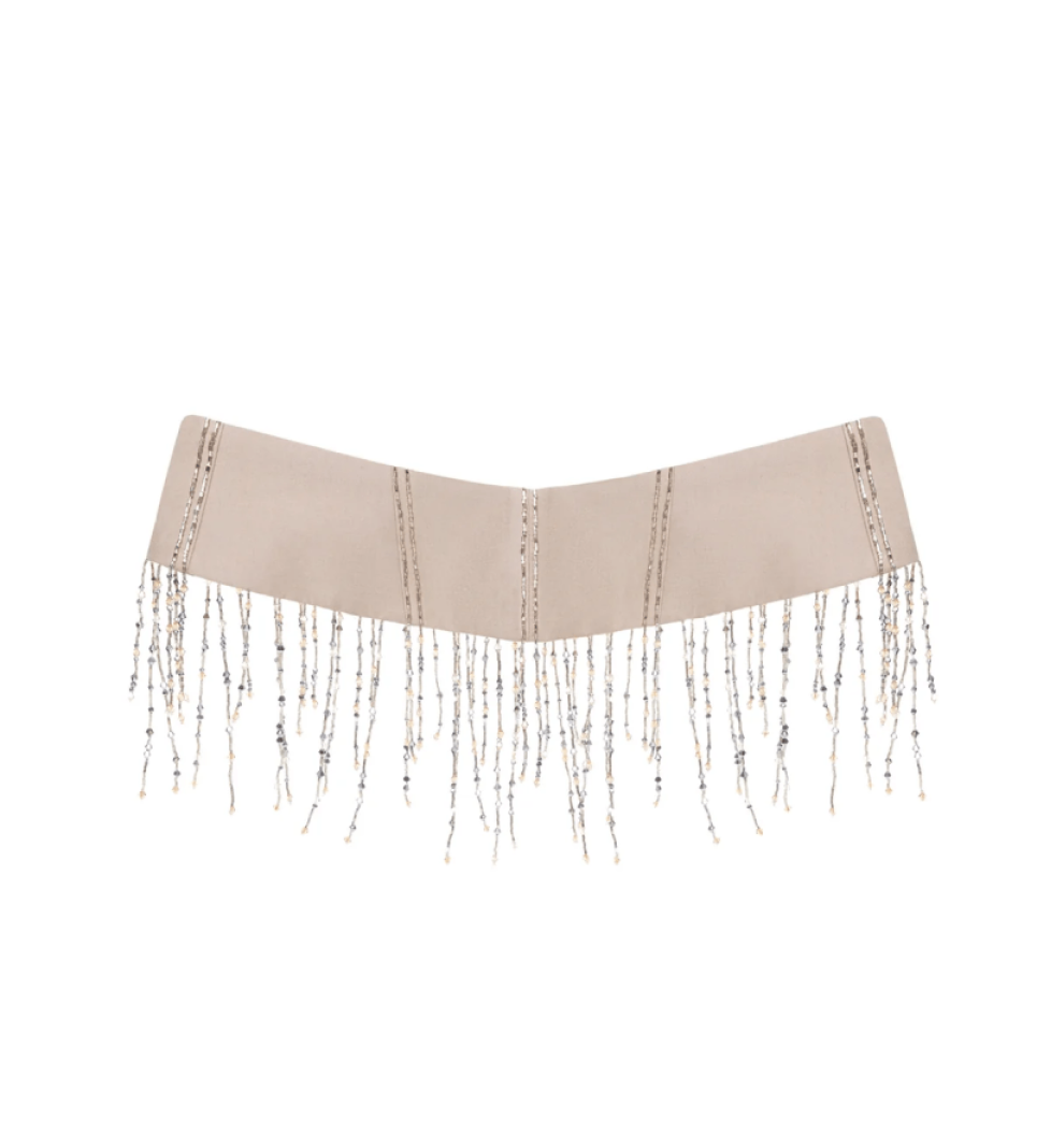 ARUTIUNOVA hips belt with decoration dark beige