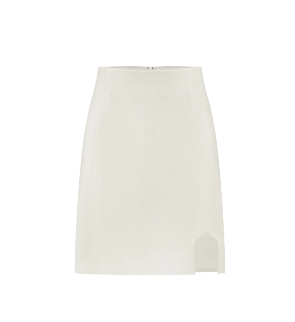 ARUTIUNOVA mini skirt cream white