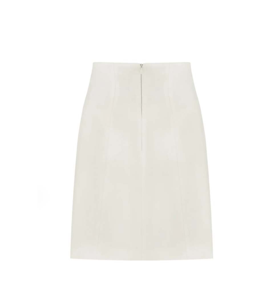 ARUTIUNOVA mini skirt cream white