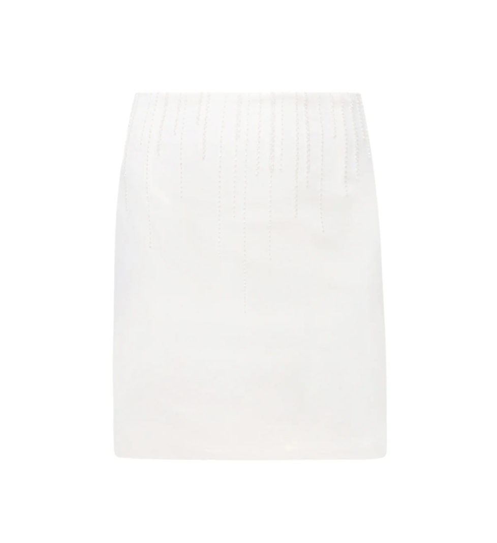 Юбка ARUTIUNOVA мини с декором cream white