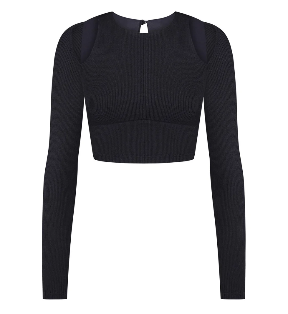 ARUTIUNOVA cropped top black