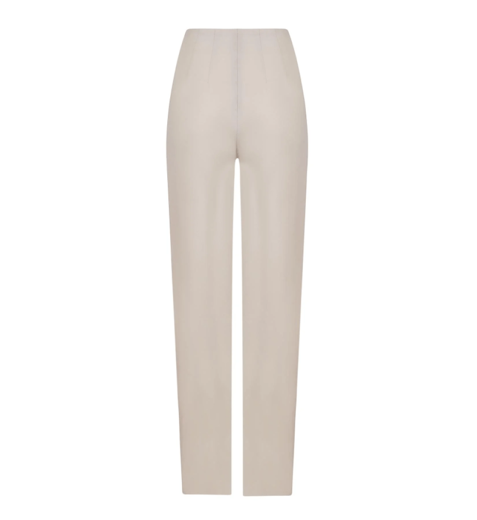 ARUTIUNOVA beige slim fit pants with zipper on the front