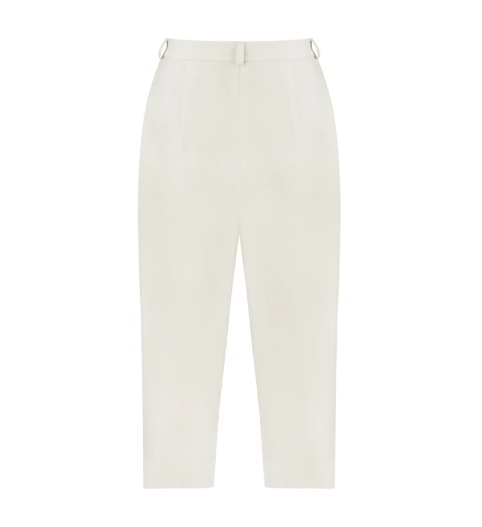 ARUTIUNOVA cropped straight-leg trousers cream milk