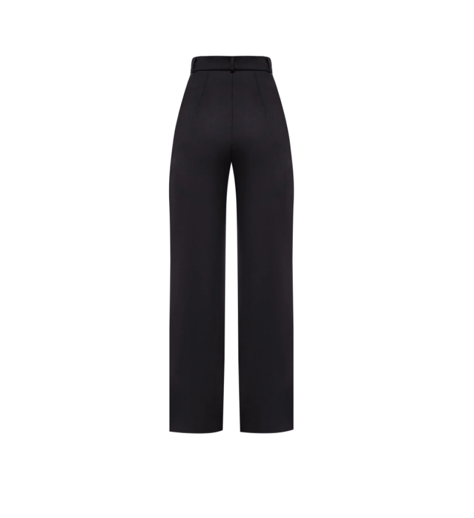 ARUTIUNOVA straight-leg pleated peg trousers black