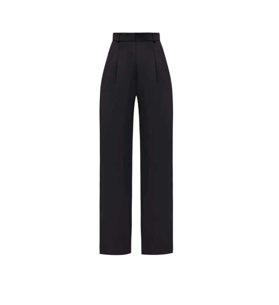 ARUTIUNOVA straight-leg pleated peg trousers black