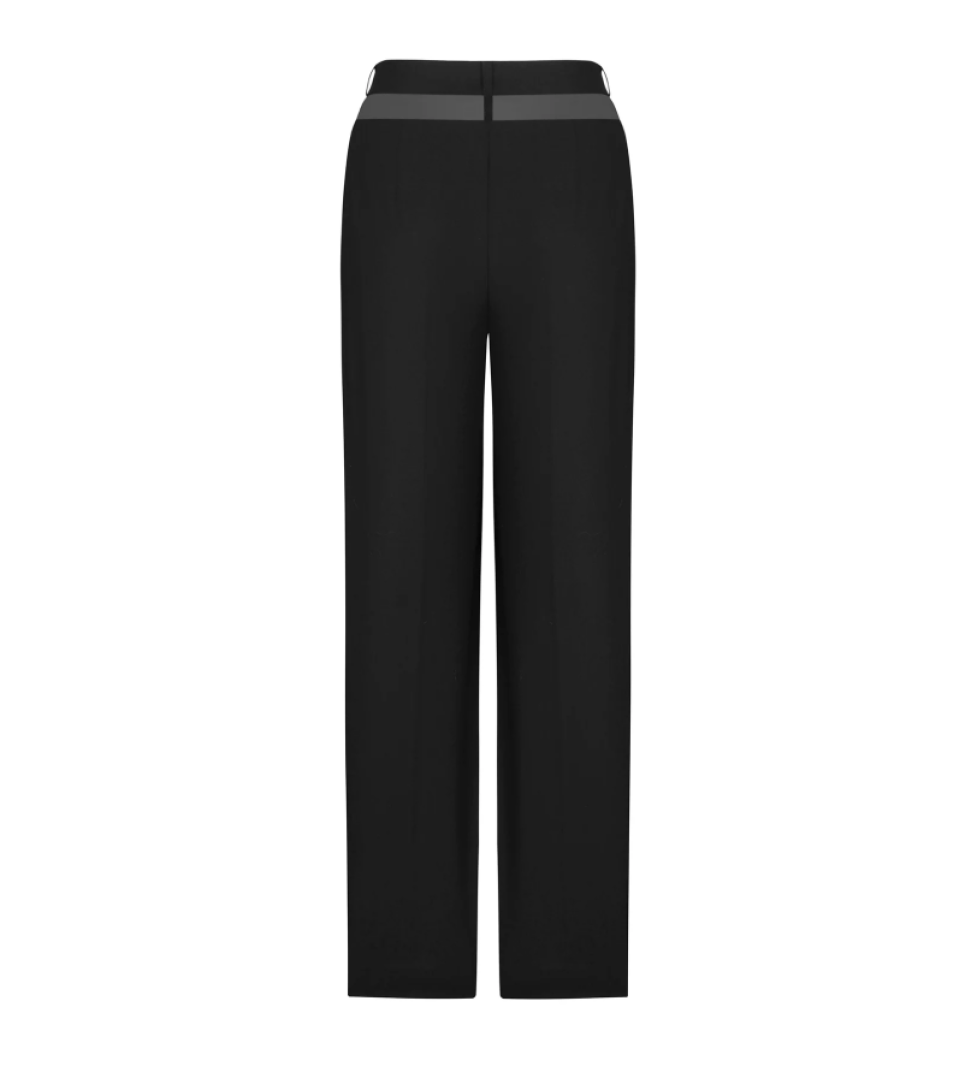 ARUTIUNOVA straight-leg trousers with mesh insert black