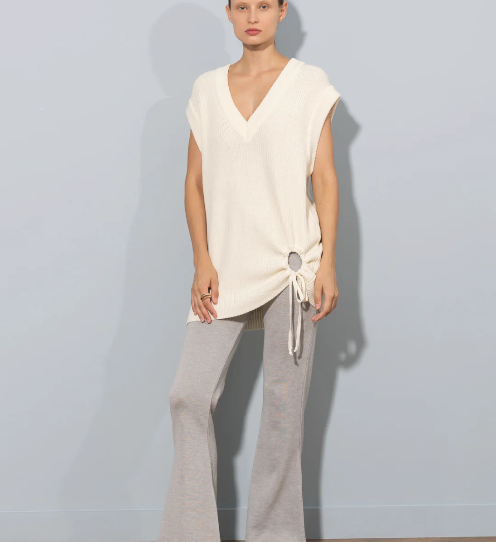 ARUTIUNOVA knitted vest cream white