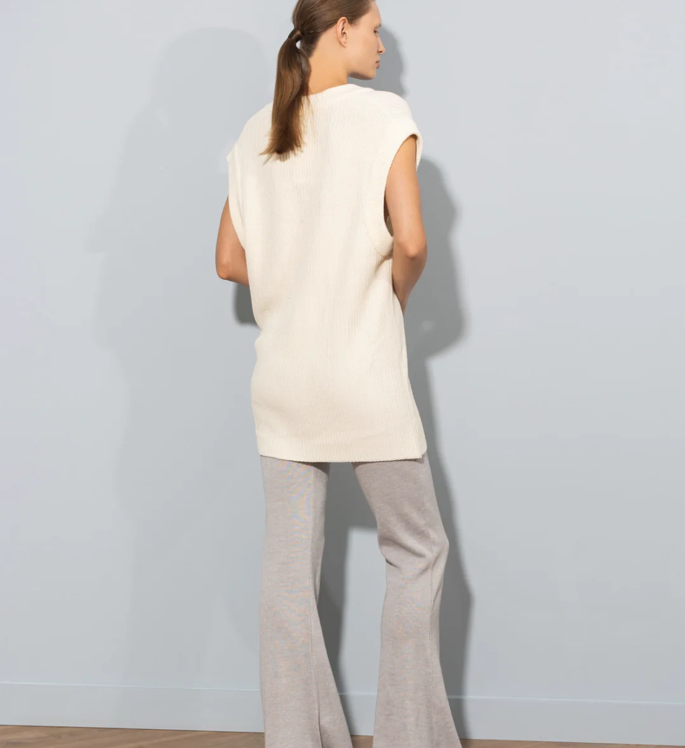 ARUTIUNOVA knitted vest cream white