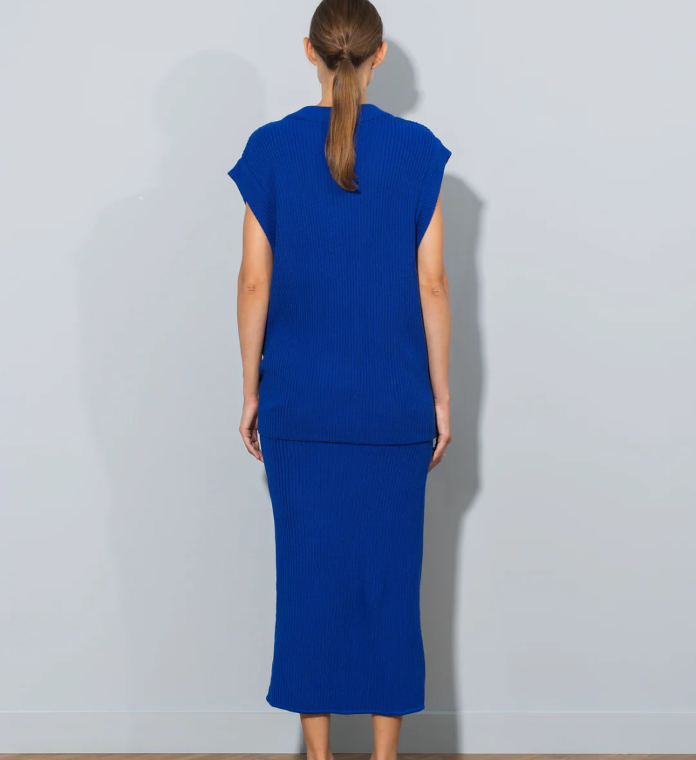 ARUTIUNOVA knitted vest electric blue