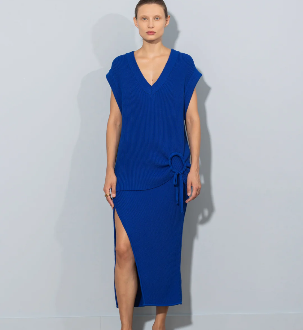 ARUTIUNOVA knitted vest electric blue