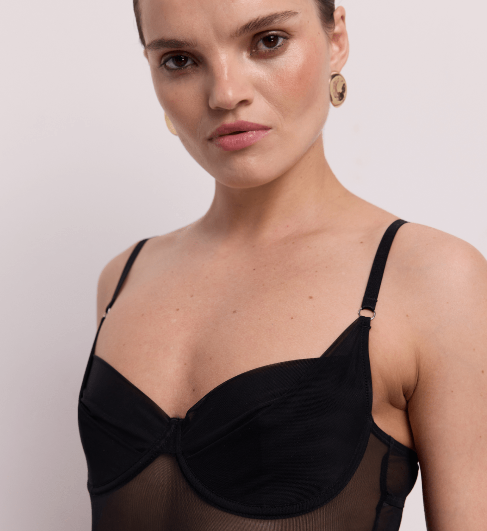 BAZHANE Eventide black bodysuit
