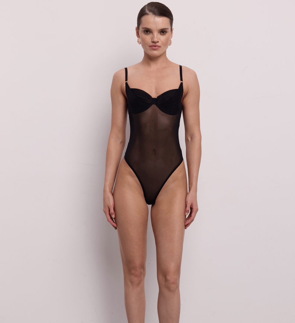 BAZHANE Eventide black bodysuit