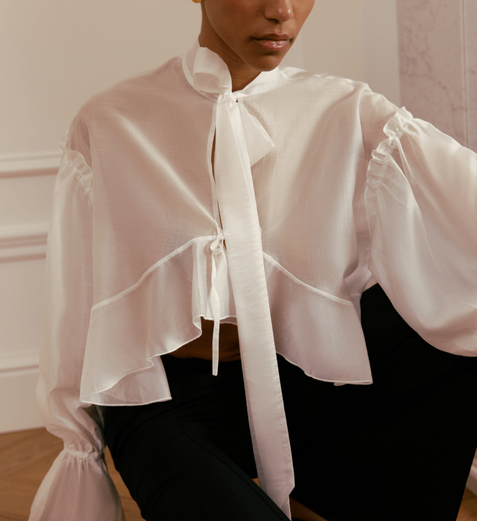 BAZHANE Breezy blouse milk