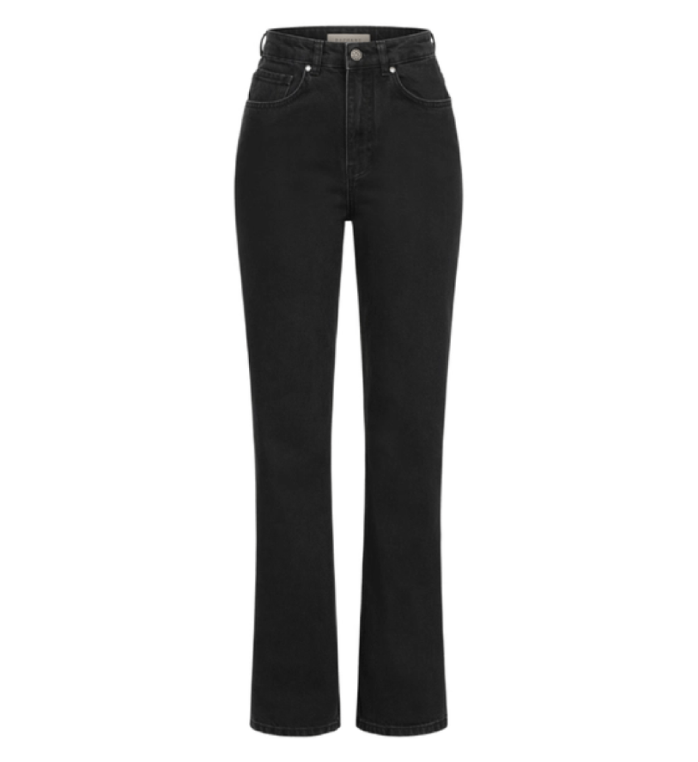 BAZHANE Straight cut jeans black
