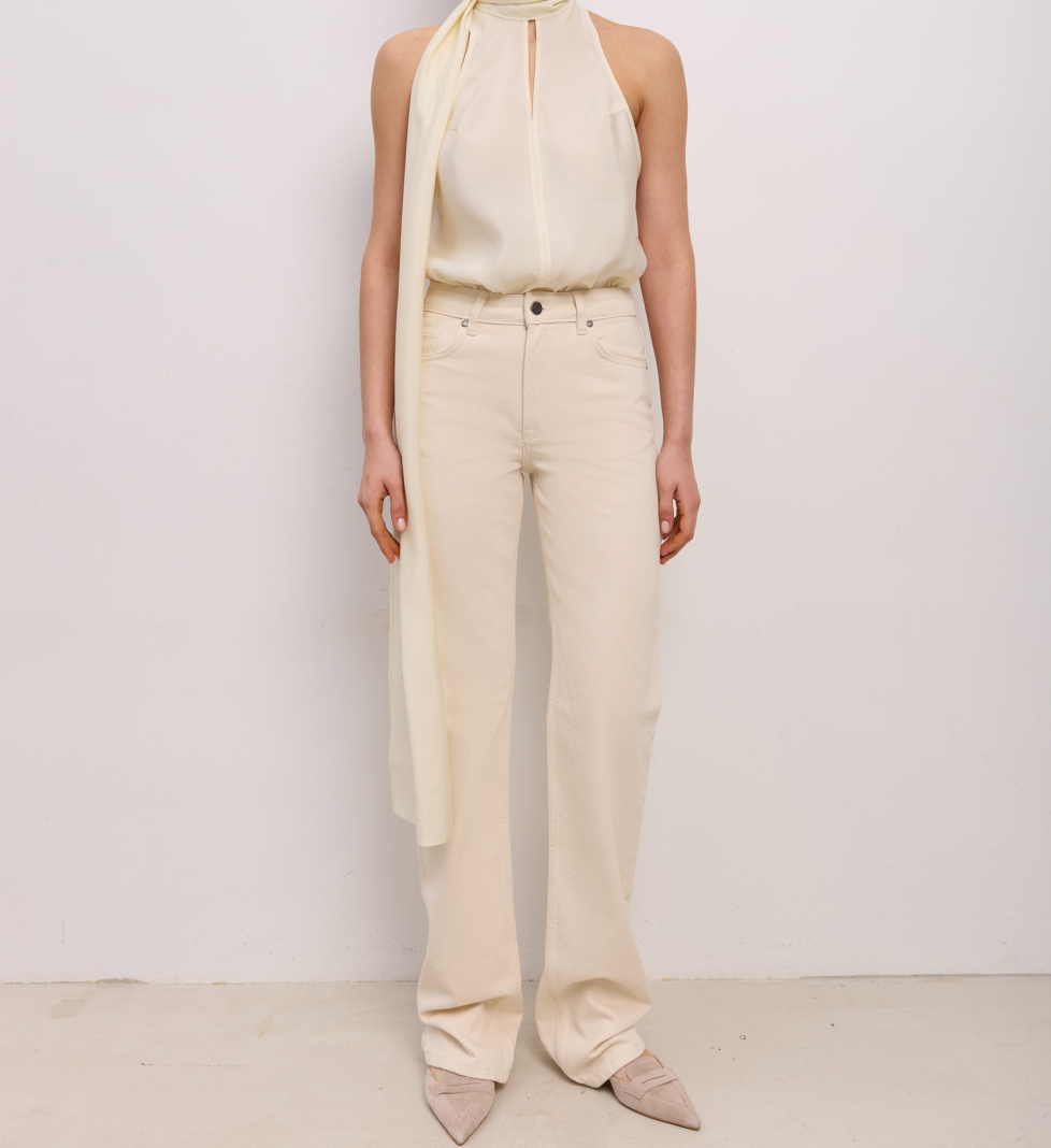 BAZHANE Straight cut jeans milk